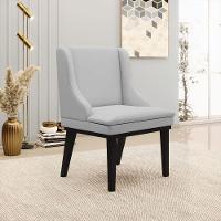 Kit 06 Cadeiras De Jantar Liz Cinza A05 Base Madeira Preto - 14