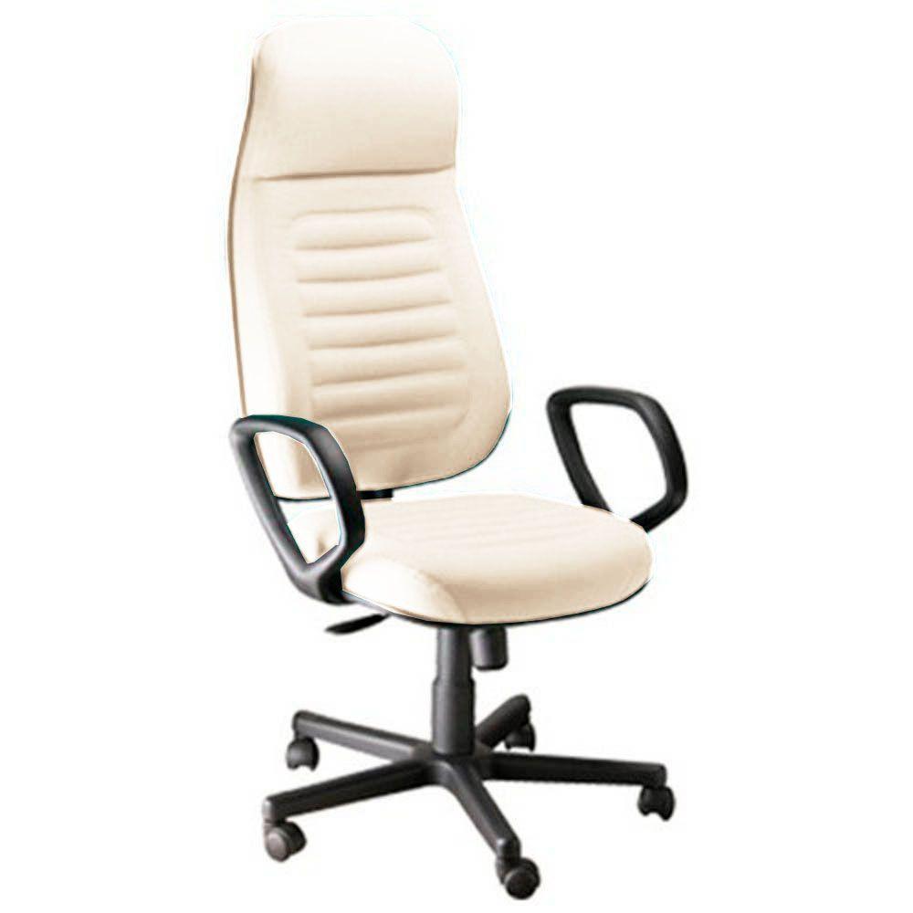 Cadeira Presidente Com Espaldar Alto Linha Blenda Bege - 1