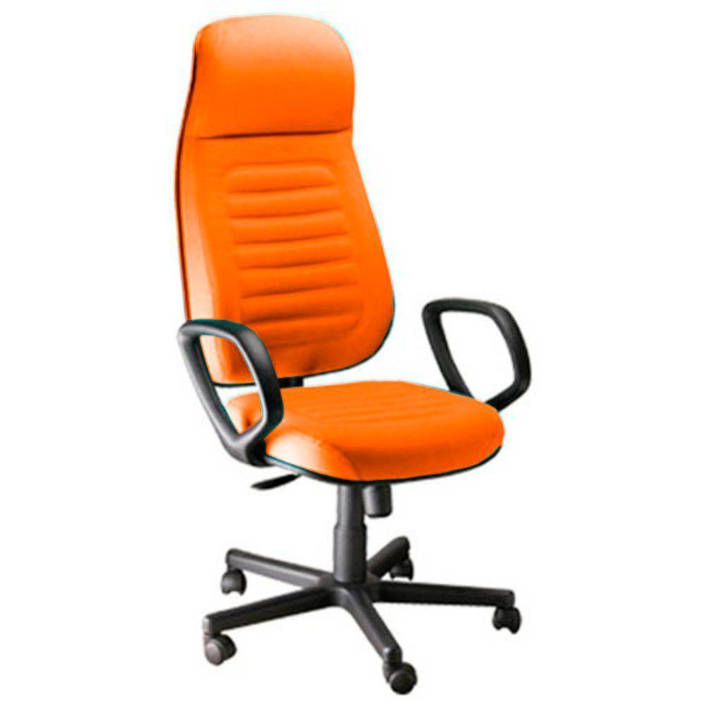 Cadeira Presidente Com Espaldar Alto Linha Blenda Laranja - 1