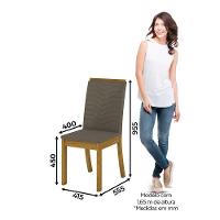 Conjunto De 04 Cadeiras Estofadas Dina Henn Nature Com Bege - 12