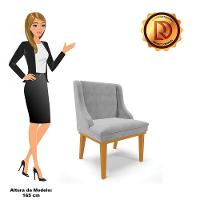 Kit 08 Cadeiras De Jantar Liz Suede Cinza