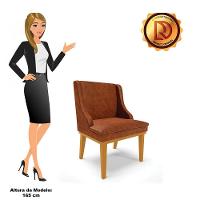 Kit 08 Cadeiras Corano Nozes Base Fixa Madeira Castanho - 10