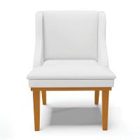 Kit 10 Cadeiras De Jantar Base Madeira Castanho Branco - 7