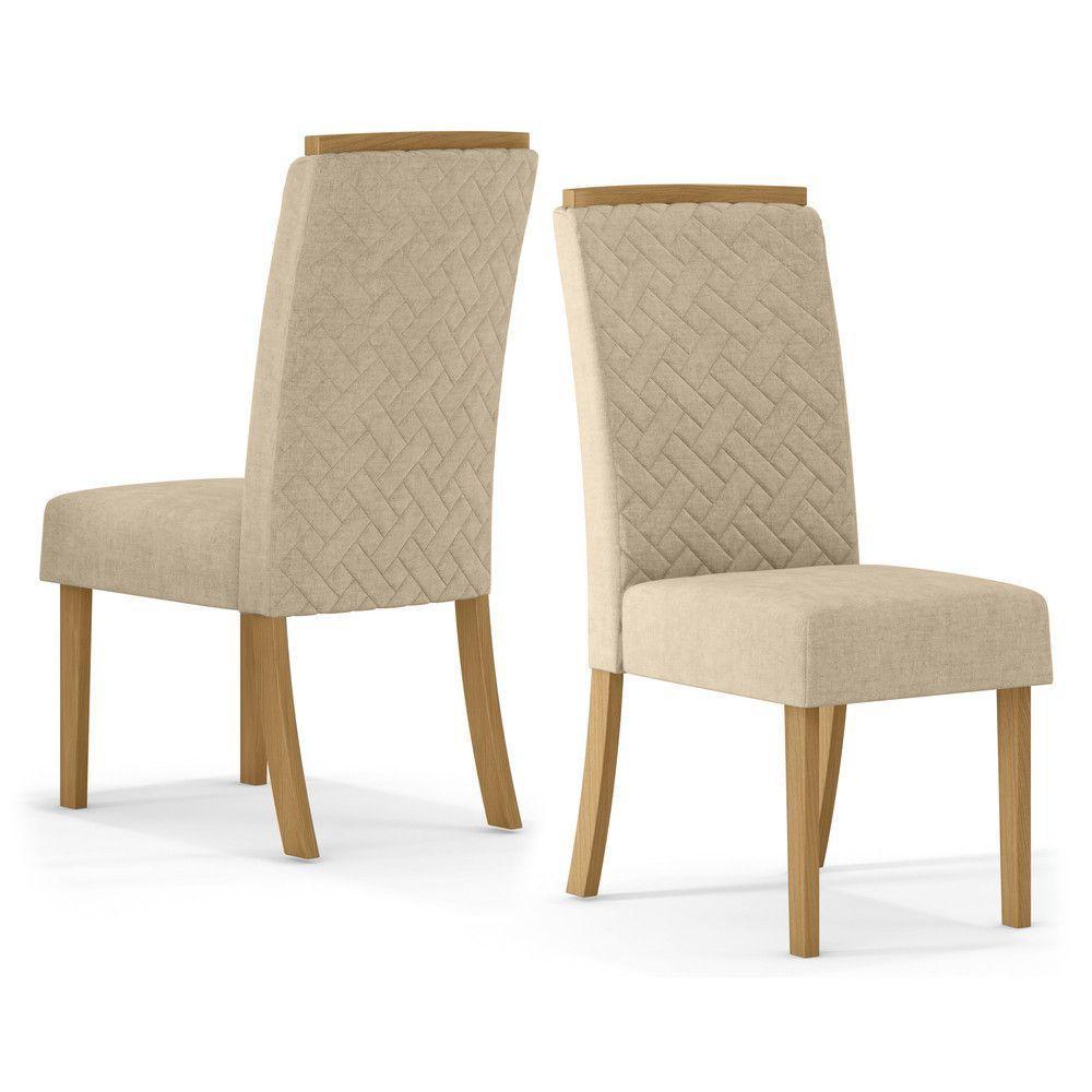 Conjunto De 2 Cadeiras Estofadas Com Linho - 9