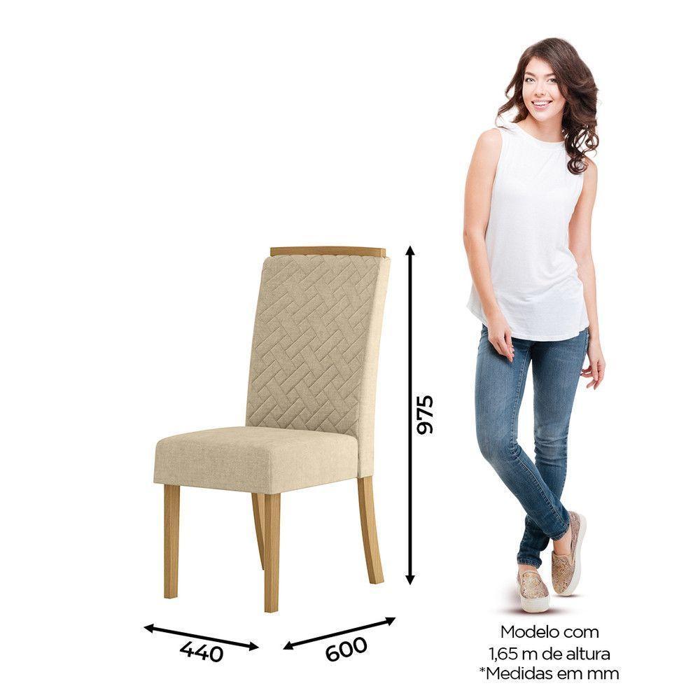Conjunto De 2 Cadeiras Estofadas Com Linho - 10