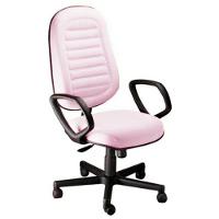 Cadeira Presidente Gomada Com Braços Linha Blenda Rosa - 1