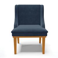 Kit 06 Cadeiras De Jantar Liz Suede Azul Marinho - 7