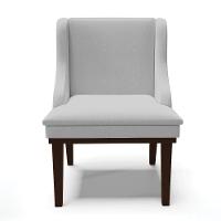 Kit 02 Cadeiras De Jantar Linho Cinza Base Madeira - 13