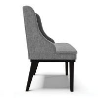 Kit 02 Cadeiras De Jantar Grafite A26 Base Madeira Preto - 6