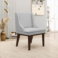 Kit 02 Cadeiras De Jantar Linho Base Madeira Cor Cinza - 15