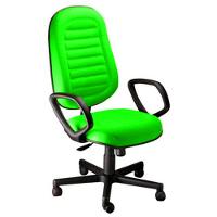 Cadeira Presidente Gomada Com Braços Linha Blenda Verde - 1