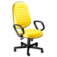 Cadeira Presidente Gomada Com Braços Linha Blenda Amarelo - 1