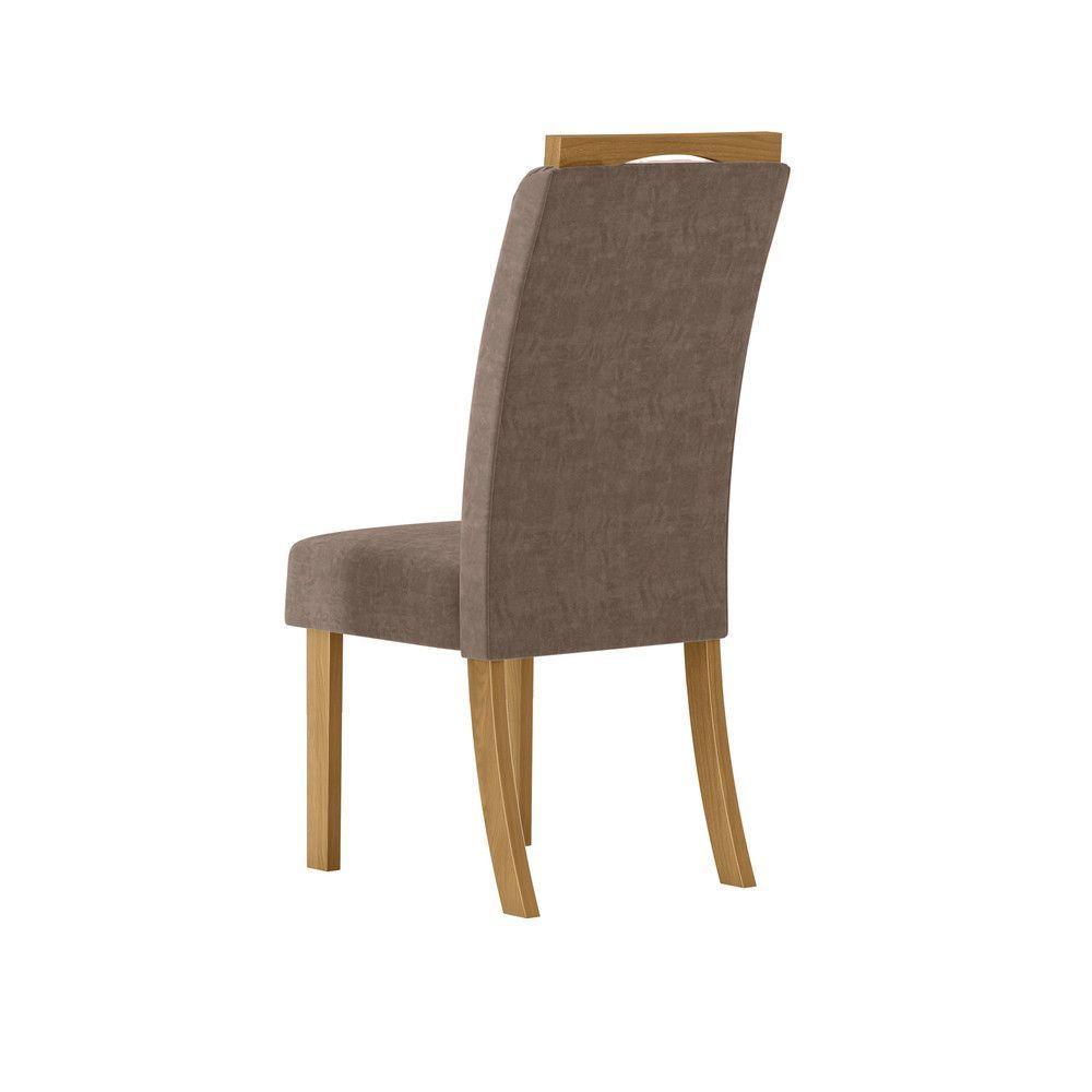 Conjunto 2 Cadeiras Estofadas Com Marrom Amêndoa - 7