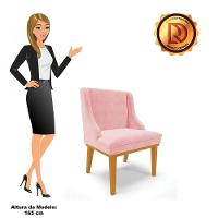 Kit 08 Cadeiras De Jantar Liz Suede Rosa Bebê - 5