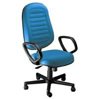 Cadeira Presidente Gomada Com Braços Linha Blenda Azul - 1