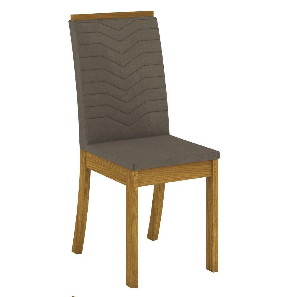 Conjunto 04 Cadeiras Estofadas Isa Henn Nature Com Bege - 6