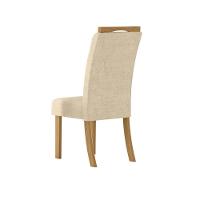 Conjunto 02 Cadeiras Estofadas Bella Henn Nature Com Linho - 10