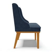 Kit 08 Cadeiras De Jantar Liz Suede Azul Marinho - 6