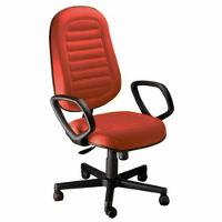 Cadeira Presidente Gomada Com Braços Linha Blenda Vermelho. - 1