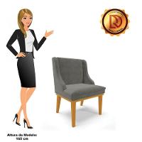 Kit 08 Cadeiras De Jantar Liz Suede Grafite