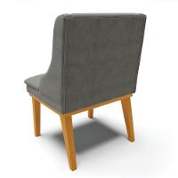 Kit 08 Cadeiras De Jantar Liz Suede Grafite - 5