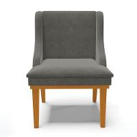 Kit 08 Cadeiras De Jantar Liz Suede Grafite - 7