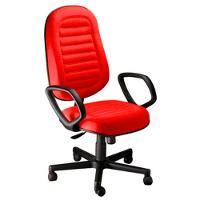 Cadeira Presidente Gomada Com Braços Linha Blenda Vermelho - 1