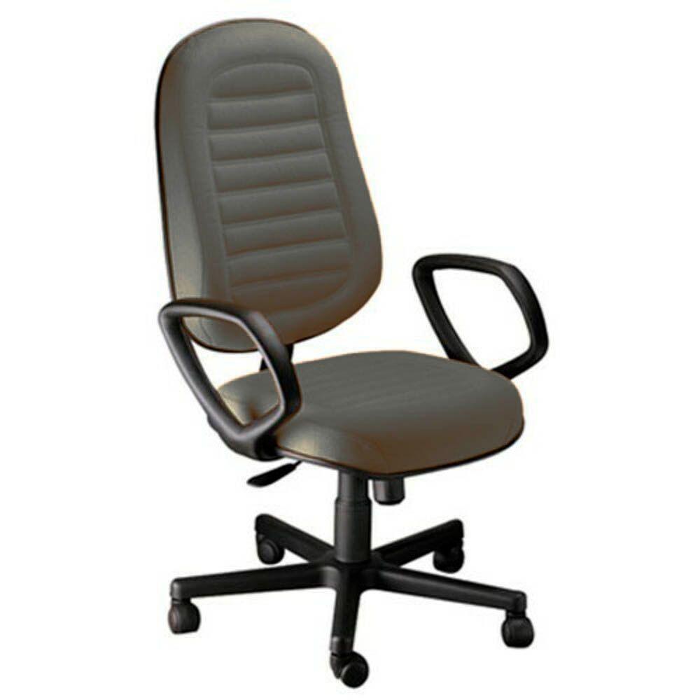 Cadeira Presidente Gomada Com Braços Linha Blenda Cinza - 1