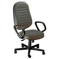 Cadeira Presidente Gomada Com Braços Linha Blenda Cinza - 1