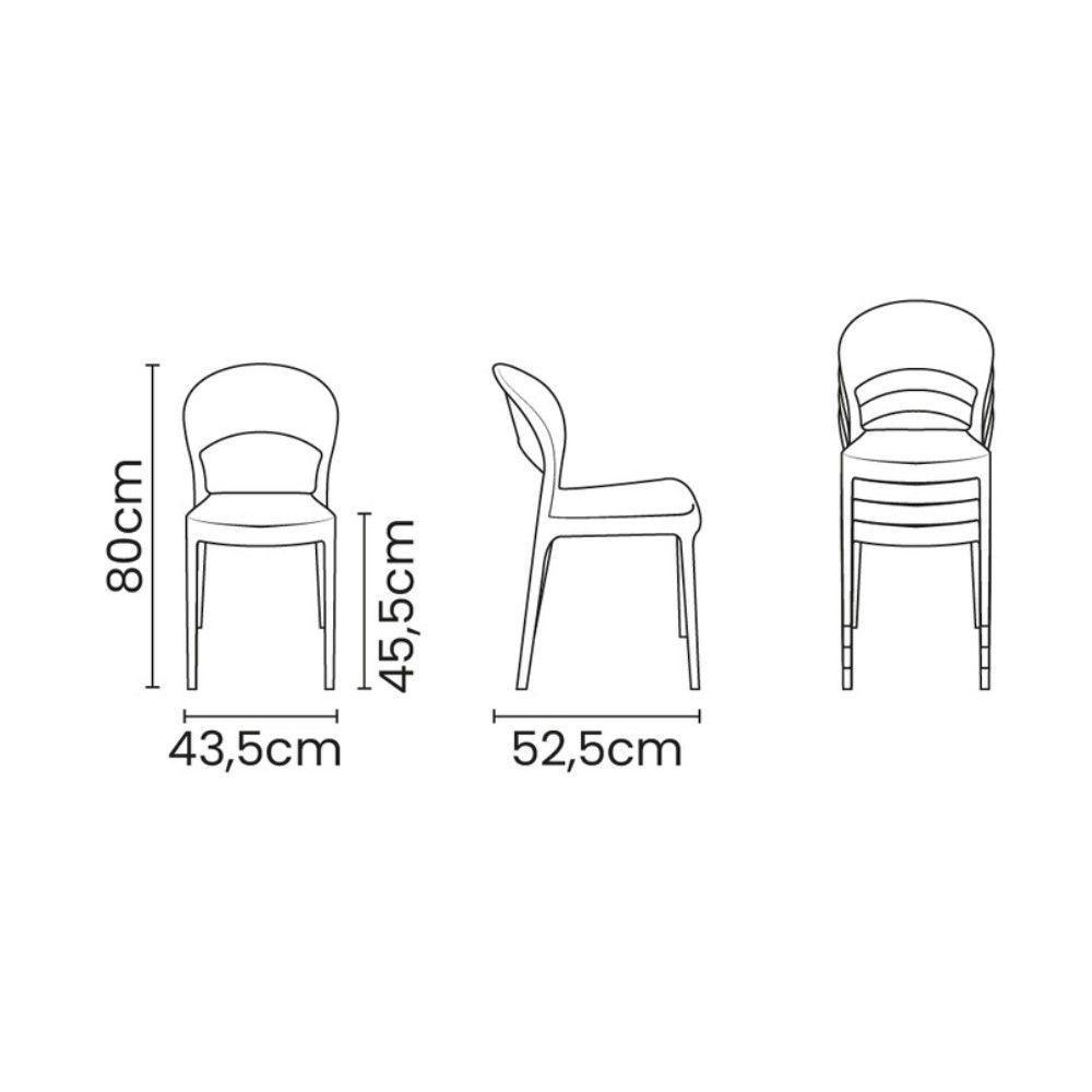 Cadeira Sissi Encosto Fechado Camurça Tramontina 92046/421 - 2