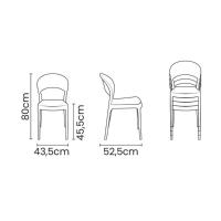 Cadeira Sissi Encosto Fechado Camurça Tramontina 92046/421 - 2