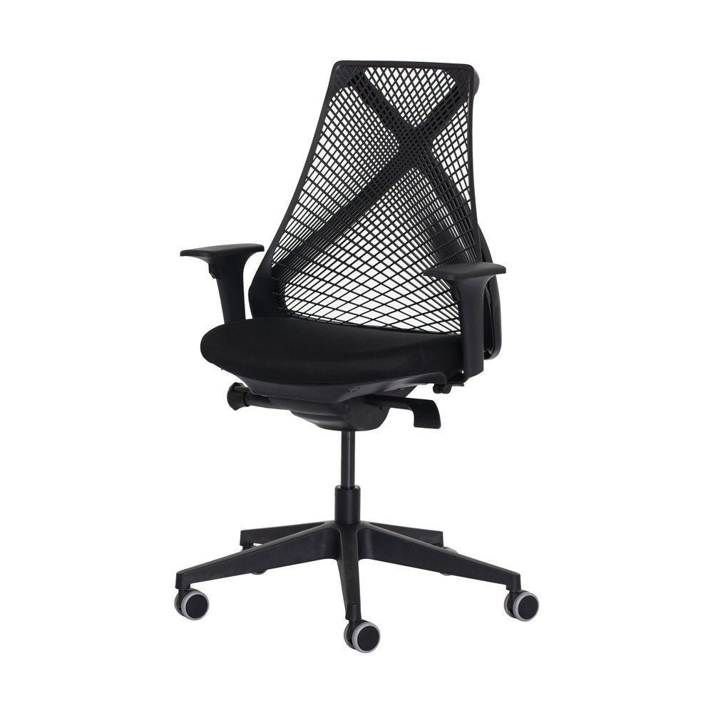 Cadeira Ergonômica Diretor Preta Giratória Ajustável - 1