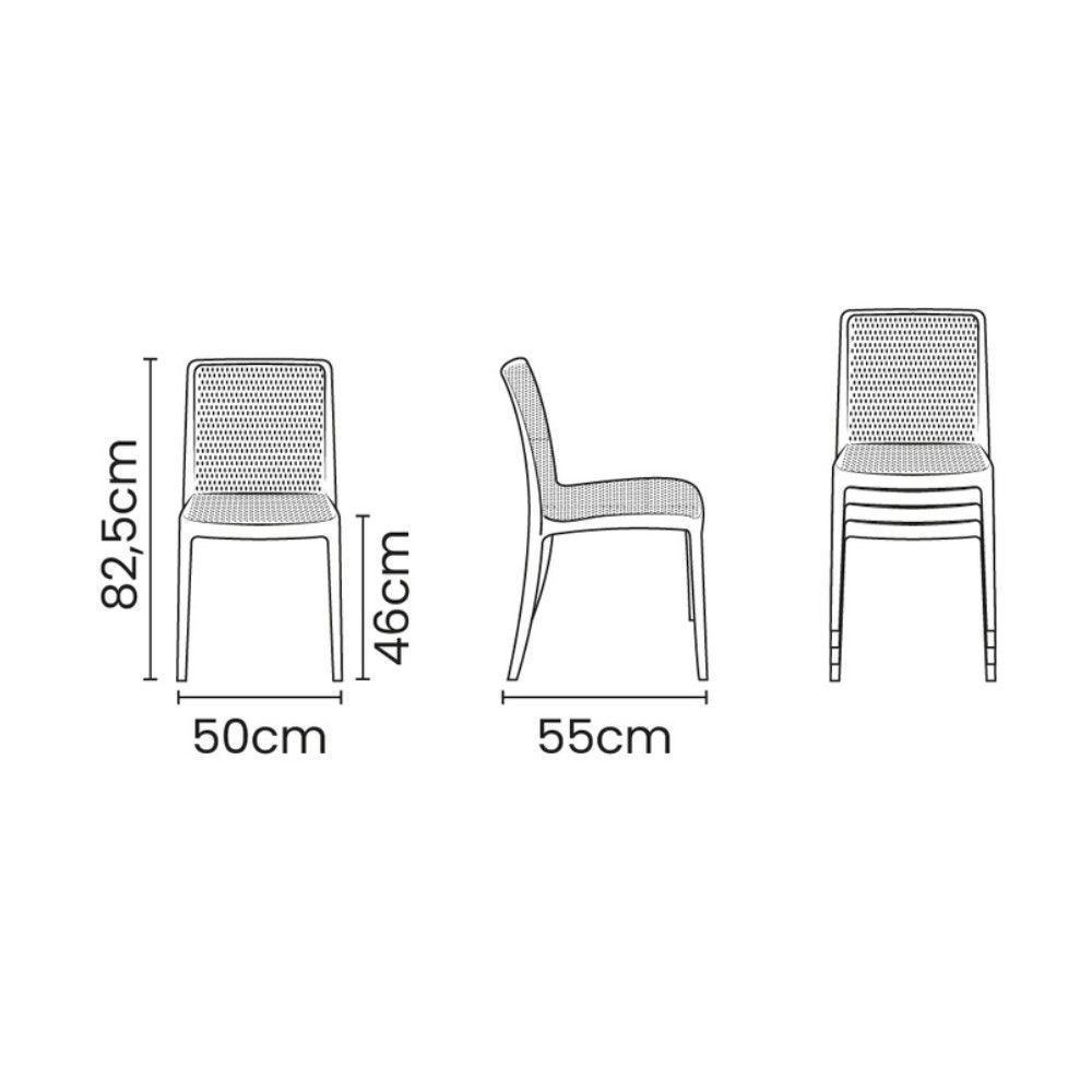 Cadeira Isabelle Azul Navy Tramontina 92150/030 - 3