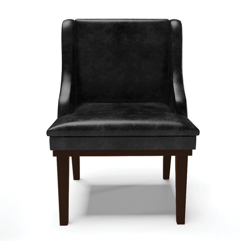 Kit 04 Cadeiras De Jantar Base Fixa Madeira Marrom Cor Preto - 8