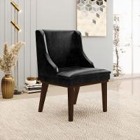 Kit 04 Cadeiras De Jantar Base Fixa Madeira Marrom Cor Preto - 5