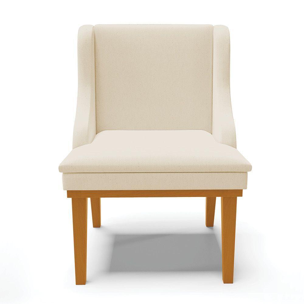 Cadeira De Jantar Liz Base Madeira Castanho A19 Bege - 5