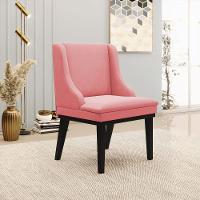 Cadeira De Jantar Liz Suede Base Fixa Madeira Preto Rose - 8