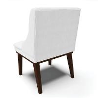 Kit 02 Cadeiras De Jantar Corino Branco Base Madeira - 5