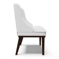 Kit 02 Cadeiras De Jantar Corino Branco Base Madeira - 6