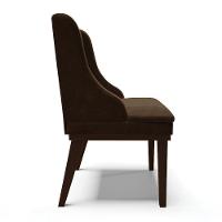 Kit 06 Cadeiras De Jantar Suede Marrom Base Madeira - 8