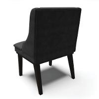 Cadeira De Jantar Liz Suede Base Fixa Madeira Preto Preto - 5