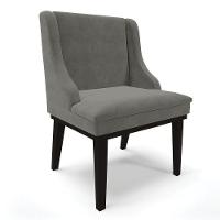 Cadeira De Jantar Suede Grafite Base Fixa Madeira - 1