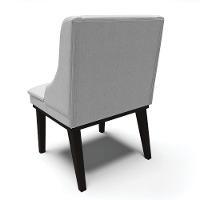 Kit 10 Cadeiras De Jantar Liz Cinza A05 Base Madeira Preto - 5