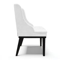 Kit 10 Cadeiras De Jantar Base Fixa Madeira Preto Cor Branco - 6