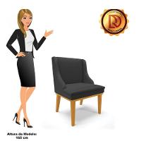 Kit 04 Cadeiras De Jantar Preto Base Madeira Castanho - 3