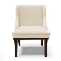 Kit 04 Cadeiras De Jantar Linho Base Madeira Cor Bege - 5