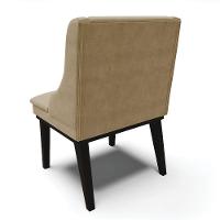 Kit 02 Cadeiras De Jantar Suede Marrom Rato Base Madeira - 5