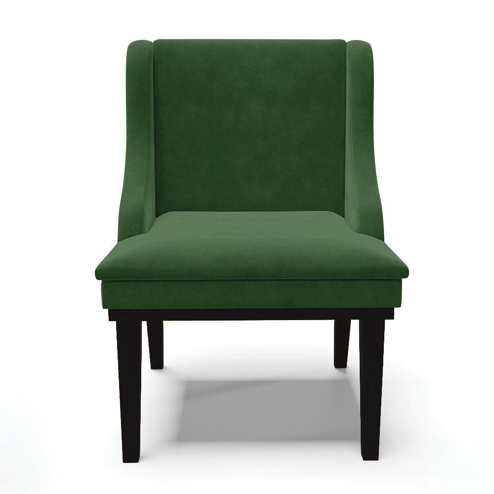 Kit 10 Cadeiras De Jantar Suede Verde Base Fixa Madeira - 7