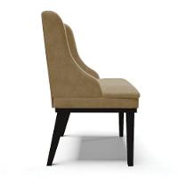 Kit 04 Cadeiras De Jantar Suede Marrom Rato Base Madeira - 6