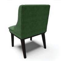 Kit 04 Cadeiras De Jantar Suede Verde Base Fixa Madeira - 5